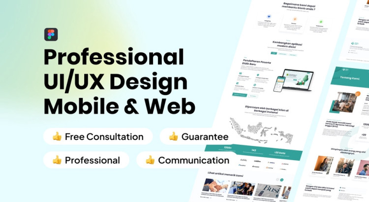 Modern UI/UX Design Profesional Web & Mobile Aplikasi